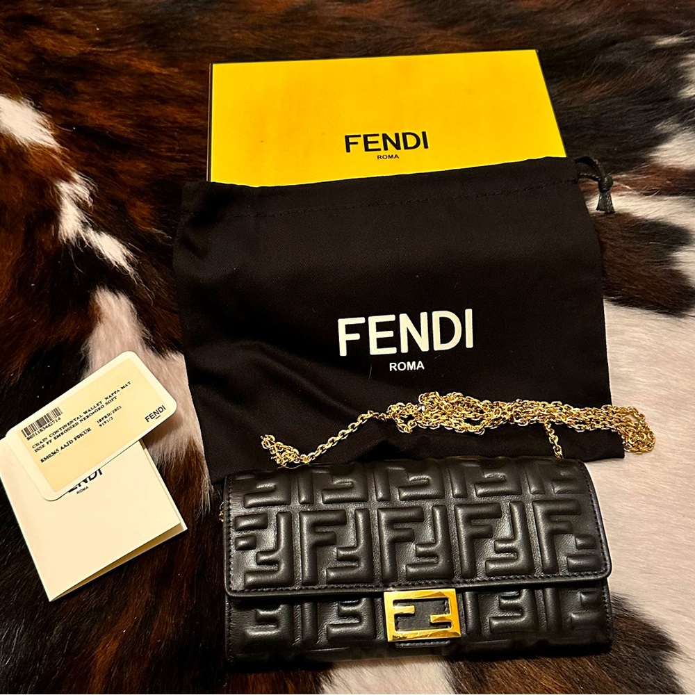 Fendi chained wallet
